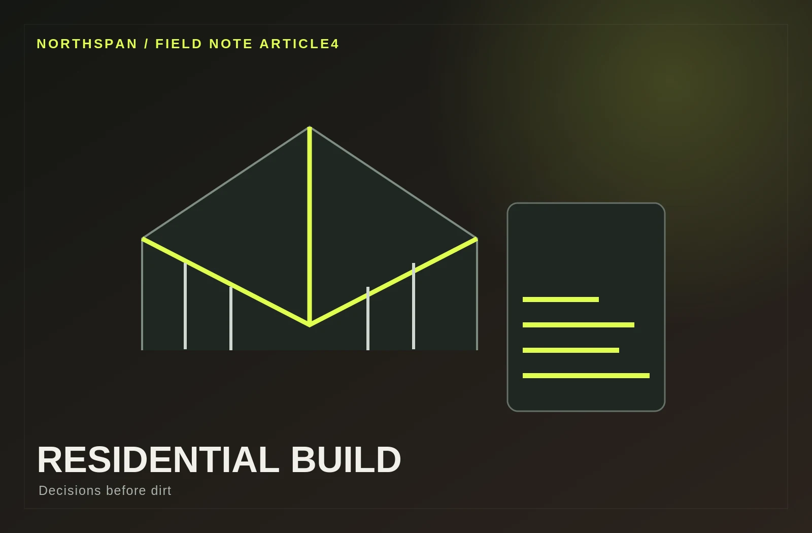 Smart ideas for planning a residential build