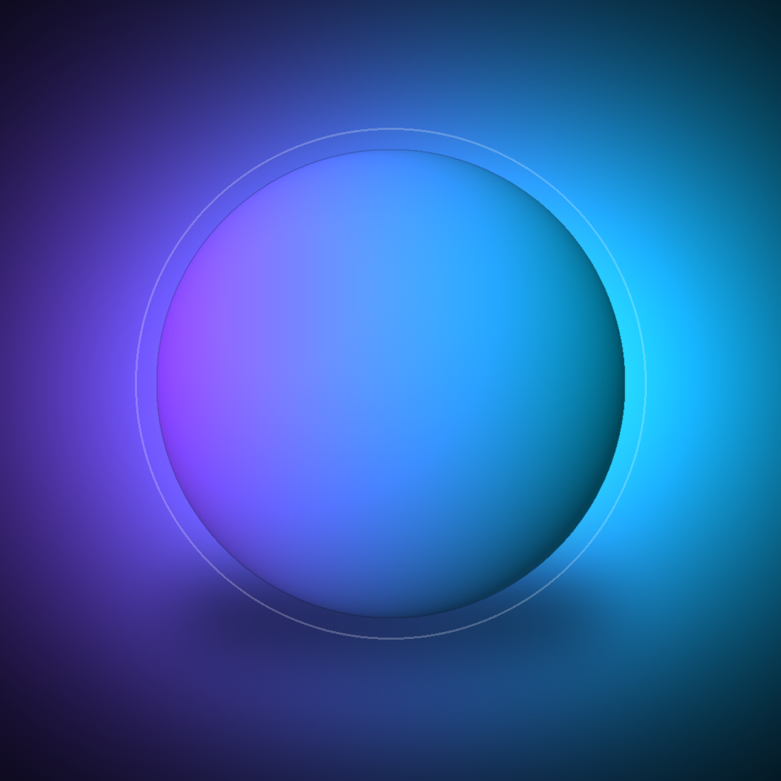 Glossy 3D AI orb